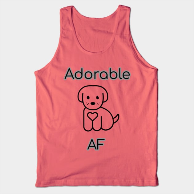 Adorable AF Tank Top by MemeJab